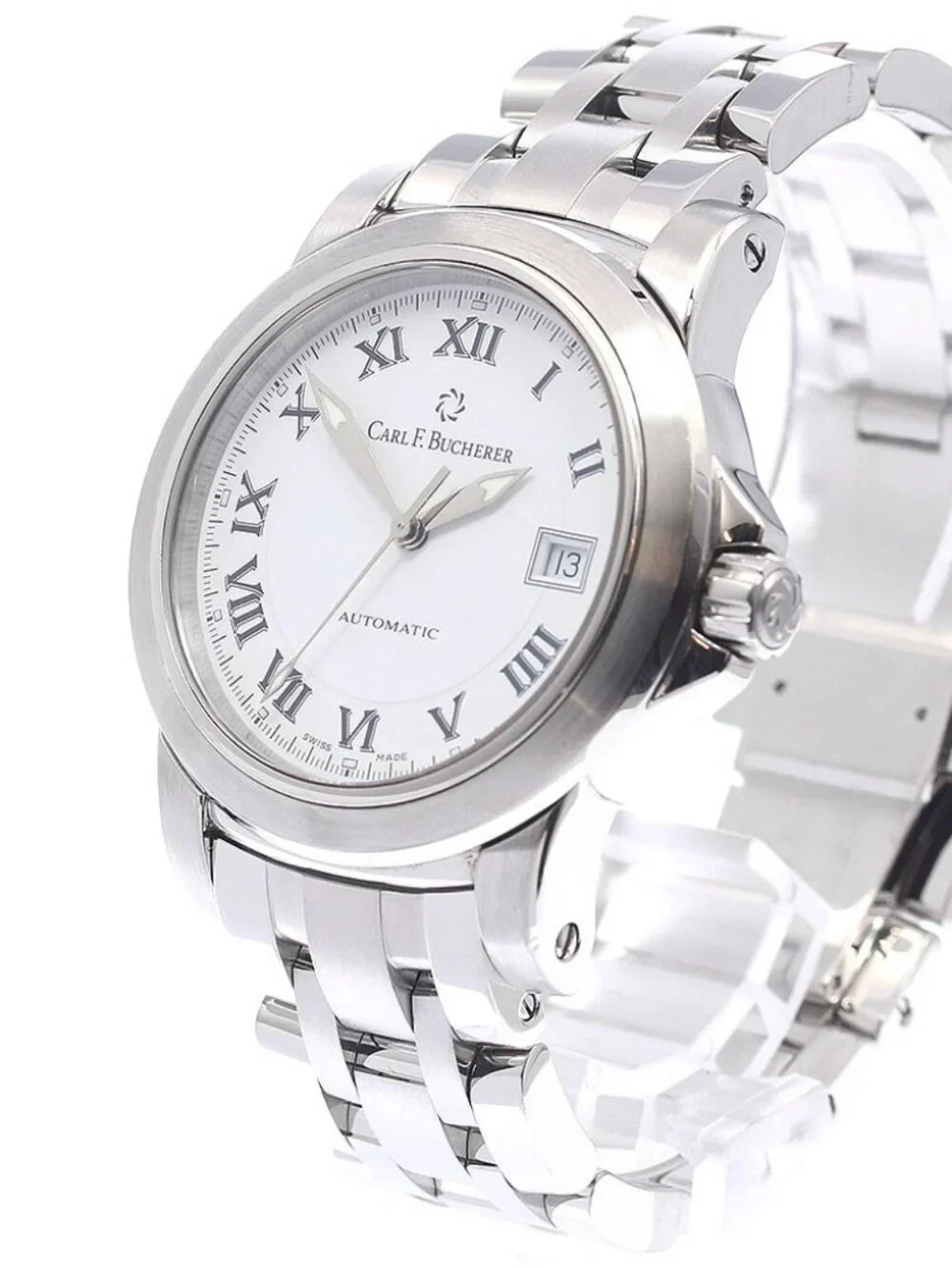 CARL F.BUCHERER Patravi 10617.08A Date Silver Dial Automatic Men's Watch_963354